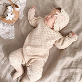 Newborn Baby Girl Knitting Bodysuits Korean Style Infant