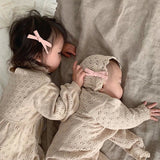 Newborn Baby Girl Knitting Bodysuits Korean Style Infant