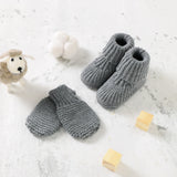 Newborn Baby Shoes + Gloves Set Knit Infant