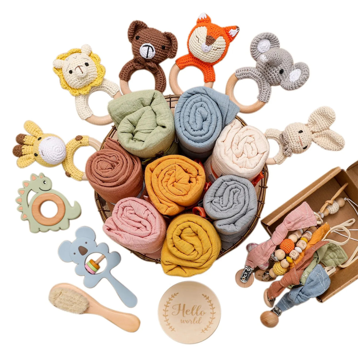 Newborn Baby Towel Bath Sets Gift Boxs Muslin