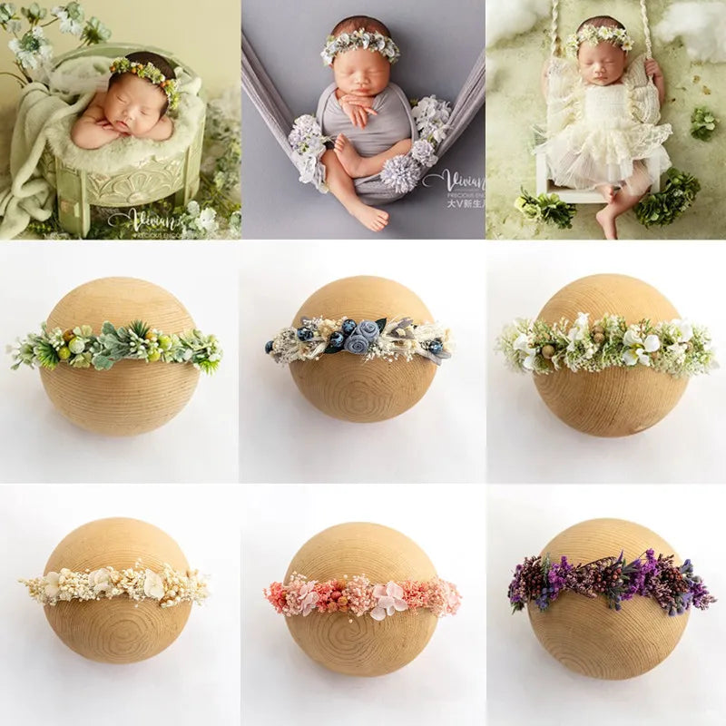 ❤️Newborn Photography Props Accessories Infant Headwear Studio Baby Photo Accessory Hairband Manual Headband Garland Fotografia