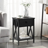 Nightstand, Modern Bedside End Table Set of 2,