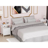 Nightstands Set 2, Bedside Table with 2 Fabric