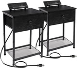 Nightstands Set of 2, Small Night Stands with