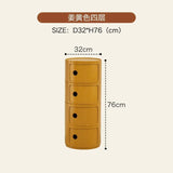 Nordic Bedside Cabinet Small Round Modern Plastic Storage