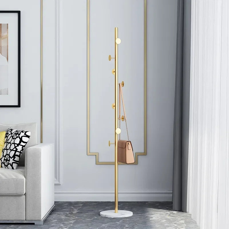 Nordic Gold Standing Coat Rack Modern Quality Metal