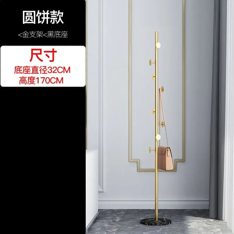 Nordic Gold Standing Coat Rack Modern Quality Metal