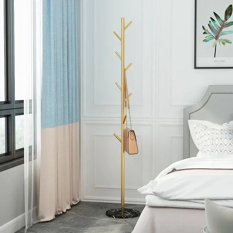 Nordic Gold Standing Coat Rack Modern Quality Metal