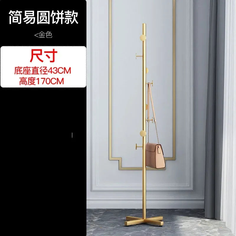 Nordic Gold Standing Coat Rack Modern Quality Metal