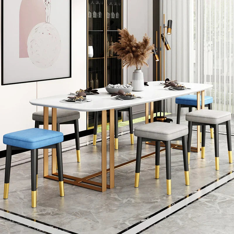 Nordic Luxury Dining Chairs Home Stackable Stools Modern