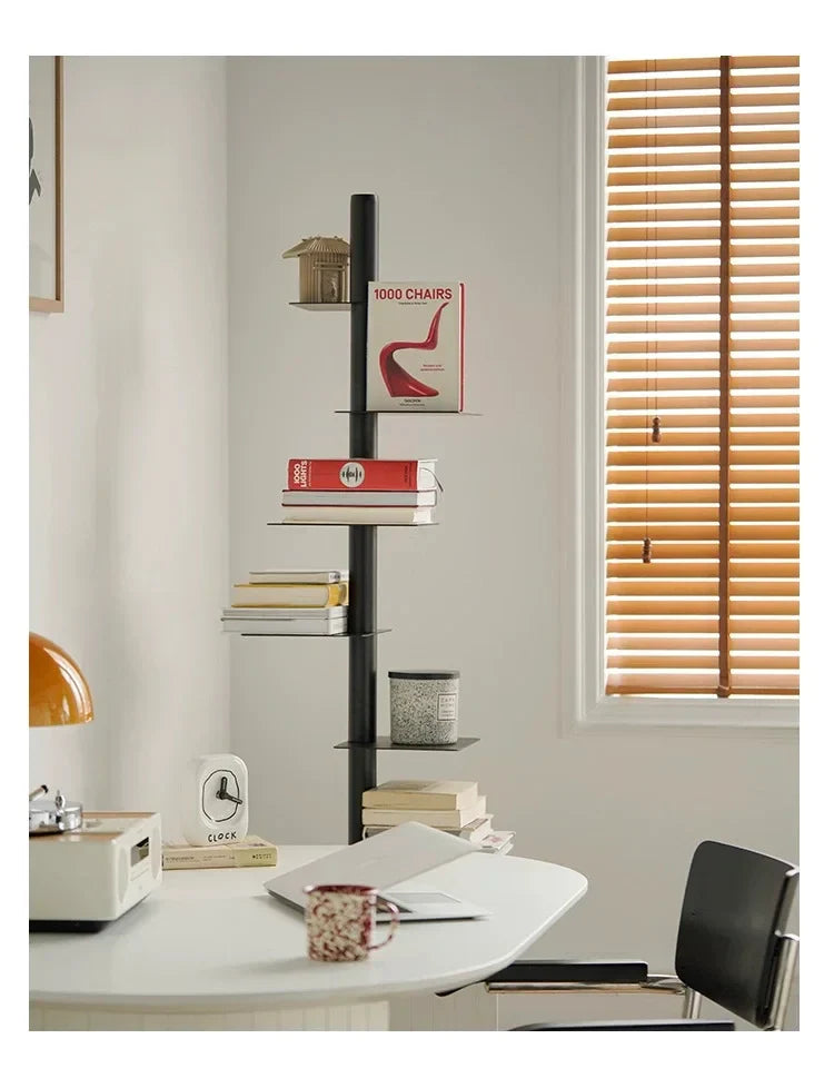 Nordic Revolving Metal Story Bookcase Bookshelf Bookrack Book