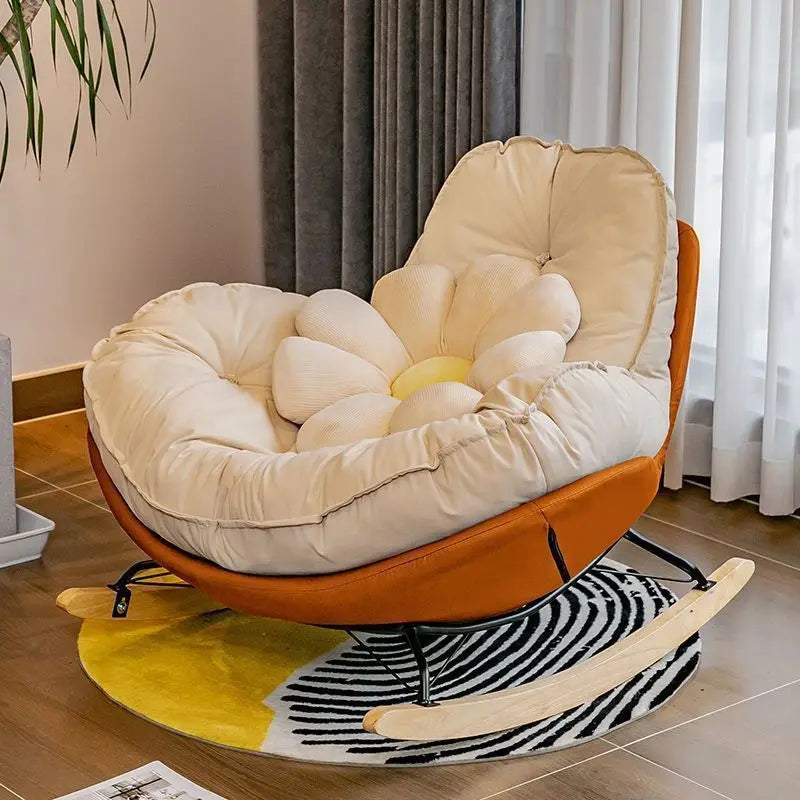 Nordic Style Single Rocking Chair Lazy Sofa Balcony
