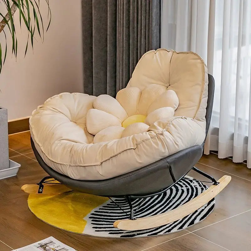 Nordic Style Single Rocking Chair Lazy Sofa Balcony