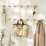 Nordic Wooden Coat Hanger Wall Hooks Home Hotel