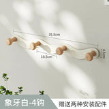 Nordic Wooden Coat Hanger Wall Hooks Home Hotel