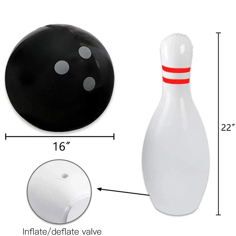 Novelty Place Giant Inflatable Bowling Set for Kids