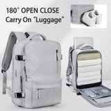 Nylon Backpack Business Travel Backpack with USB Port