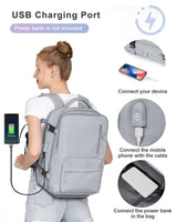 Nylon Backpack Business Travel Backpack with USB Port