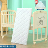 Yubele Crib Solid Wood Unpainted Babies' Bed Children's