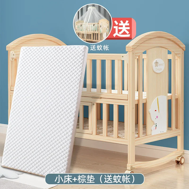 Mu Tongfang Crib Patchwork Large Bed European Mobile