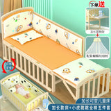 Yubele Crib Solid Wood Unpainted Babies' Bed Children's