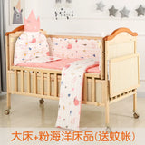 Baby Crib Electric Bassinet Solid Wood Paint-Free Automatic