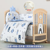 Nanjiren Crib Solid Wood Paint-Free Multifunctional Baby BB
