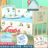 Yubele Crib Solid Wood Unpainted Babies' Bed Children's