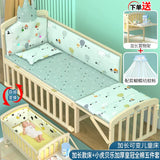 Yubele Crib Solid Wood Unpainted Babies' Bed Children's