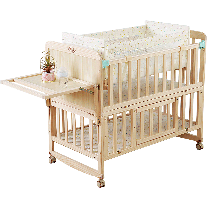 Zhitong Pine Crib Solid Wood Paint-Free Children's Bed