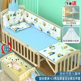 Yubele Crib Solid Wood Unpainted Babies' Bed Children's