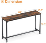 ODK 63" Bar Table, Height Pub Counter Rectangular