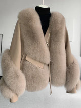 OFTBUY 2022 Real Fur Coat Winter Jacket Women