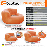 OTAUTAU 2ft Kids Sofa Faux Leather Mini Bean