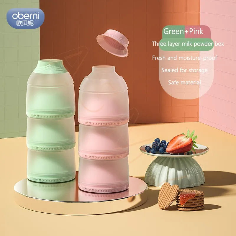 Oberni baby milk powder box/portable food storage box/outside