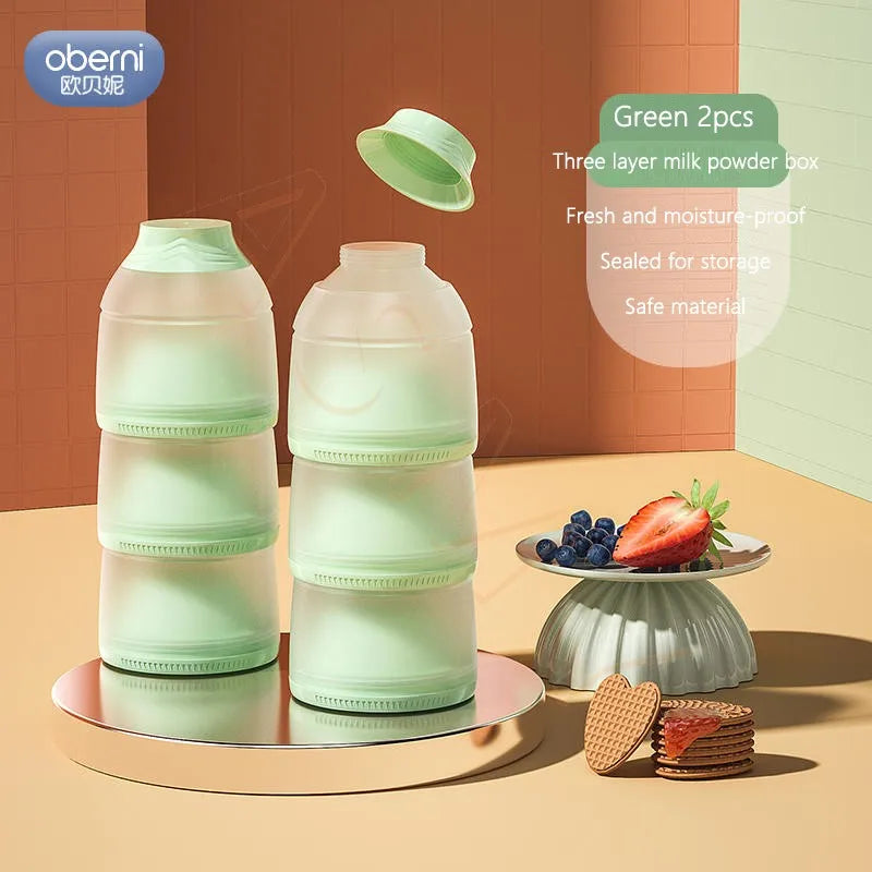 Oberni baby milk powder box/portable food storage box/outside