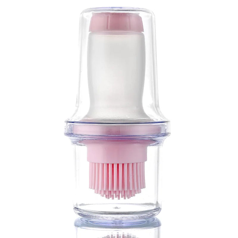 Oil Bottle Brush Silicone Glass Container Kitchen Olive