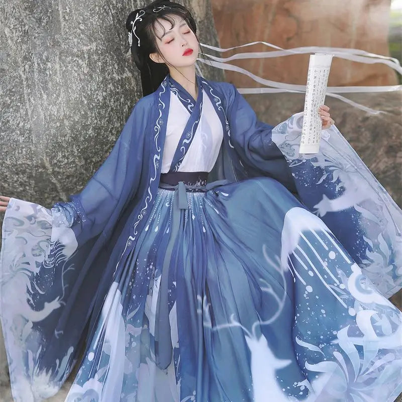 Original Hanfu 3Pcs Ancient Chinese Costume Women Clothes