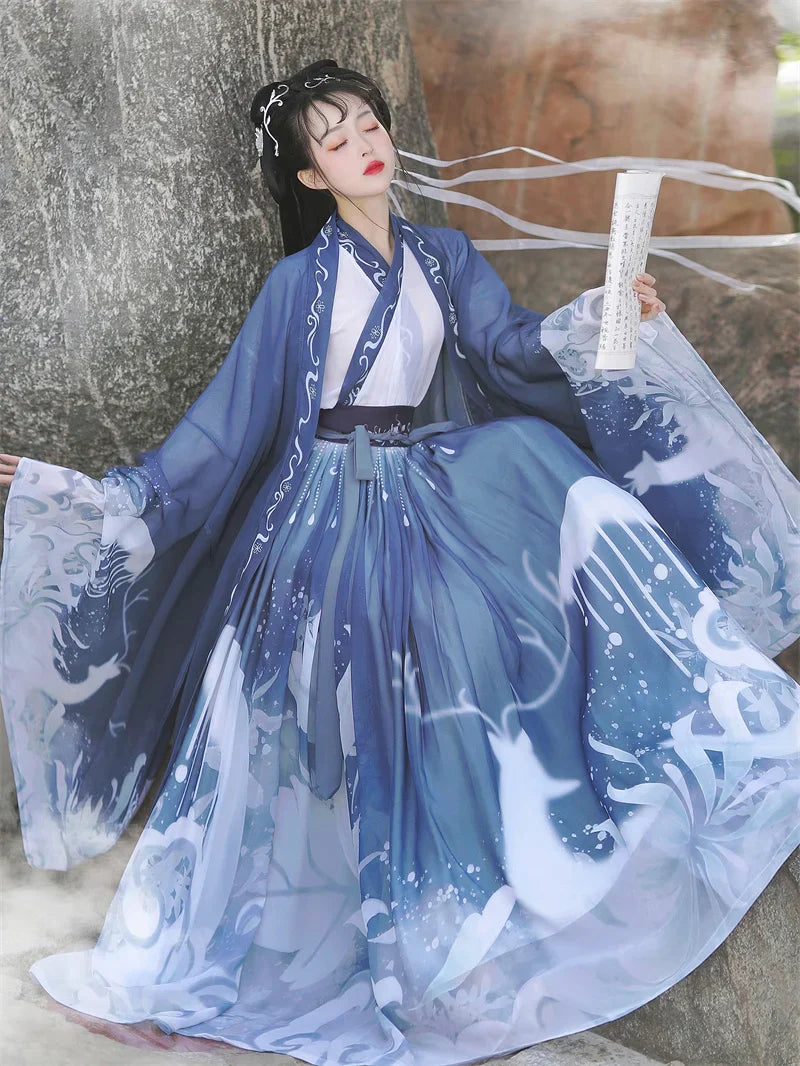 Original Hanfu 3Pcs Ancient Chinese Costume Women Clothes