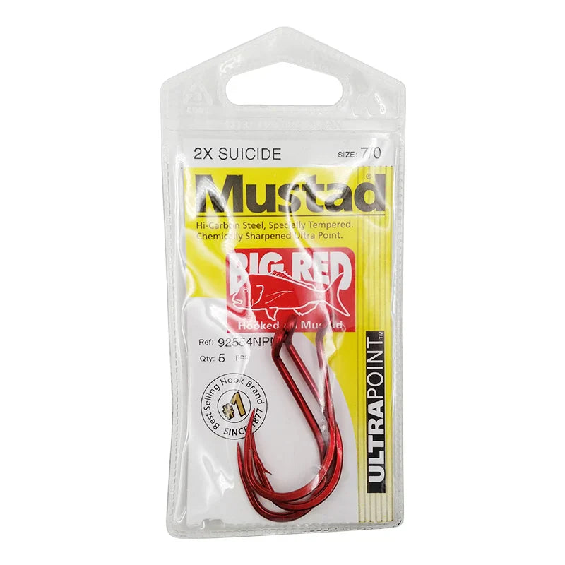 Original Mustad Fishhooks 92554 Olecranon Peche Barbed Fishhook