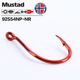 Original Mustad Fishhooks 92554 Olecranon Peche Barbed Fishhook