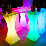 Out Door Use LED illuminated Bar Cocktail Table
