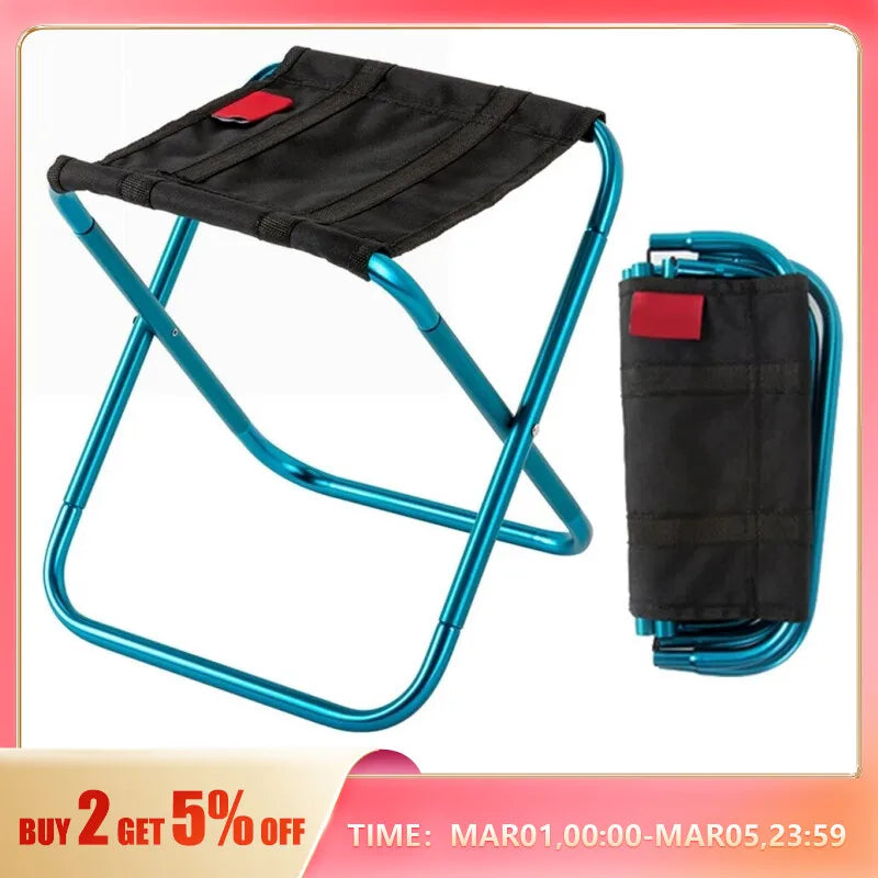 Outdoor Aluminium Alloy Portable Folding Picnic Camping Stool