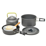 Outdoor Camping Cookware Kit Aluminum Portable Nonstick Cooking