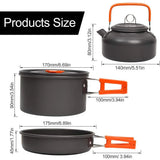 Outdoor Camping Cookware Kit Aluminum Portable Nonstick Cooking