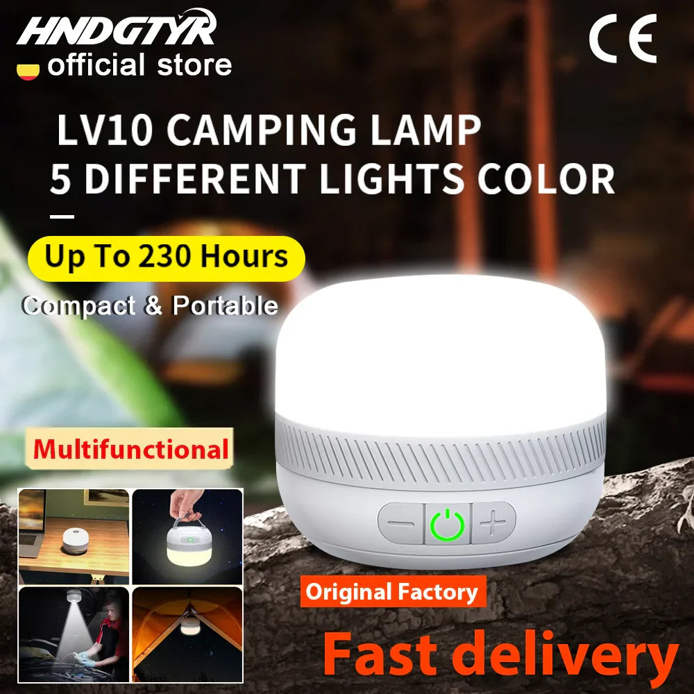 Outdoor Camping Light with Magnetic LED Flashlight USB