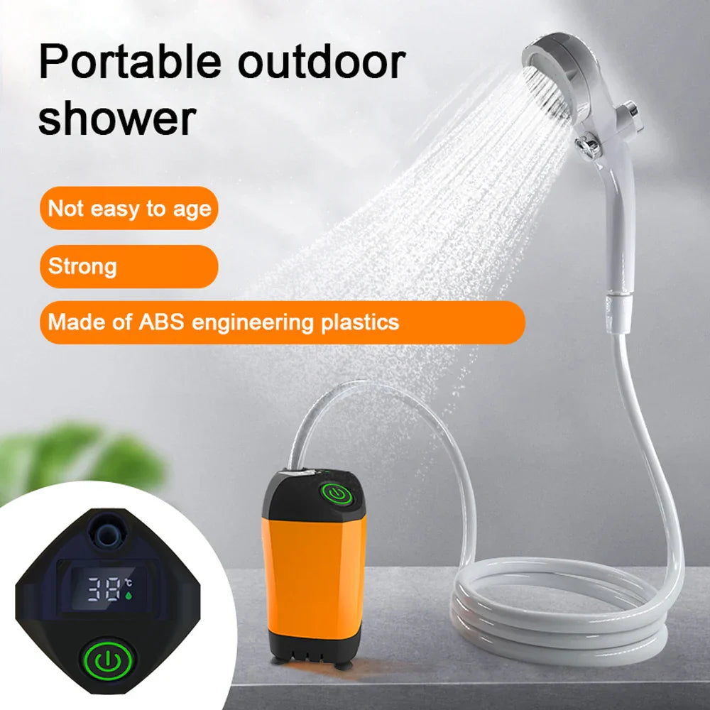 Outdoor Camping Shower Portable Electric Shower Pump Waterproof