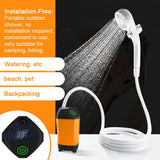 Outdoor Camping Shower Portable Electric Shower Pump Waterproof