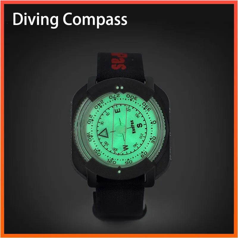 Outdoor Compass Professional 60M /197Ft Diving Compass Waterproof