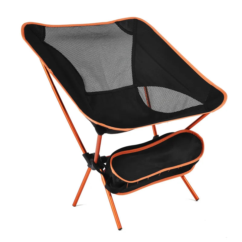 Outdoor Folding Beach Chair Camping Light Moon Chair